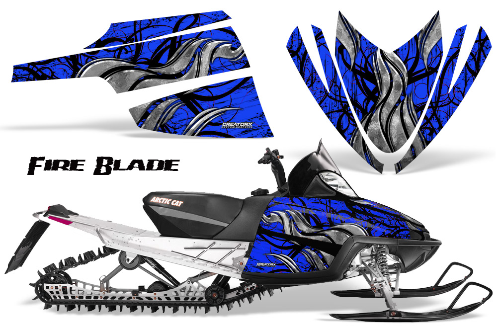 Arctic Cat M Series CrossFire Graphics Kit Fire Blade Black Blue